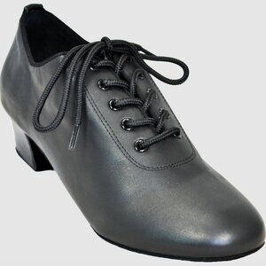Size 8 Womens Leather Dance Shoes 1.5" Heel Ballroom Tango Salsa Waltz Suede